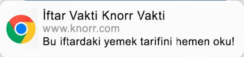 Push bildirimi örneği